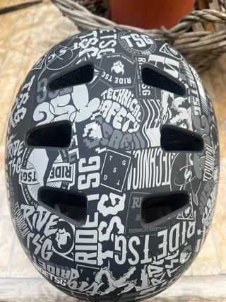 Casco TSG Evolution Negro Estampado