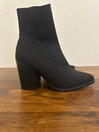 Stivale calzino tacco nero