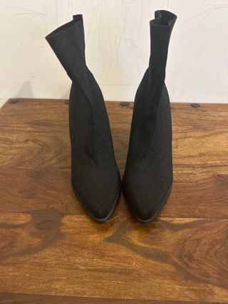 Stivale calzino tacco nero