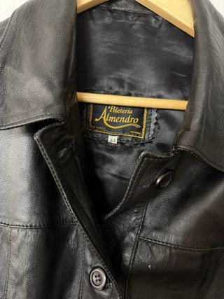 Chaqueta de piel negra mujer Talla XXL