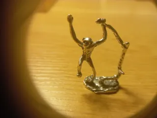 Miniatura scimmietta argento 800 microfusione