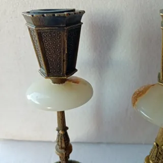 Coppia Portacandele Vintage