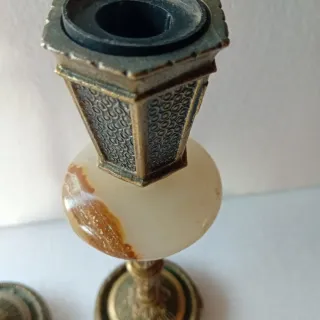 Coppia Portacandele Vintage