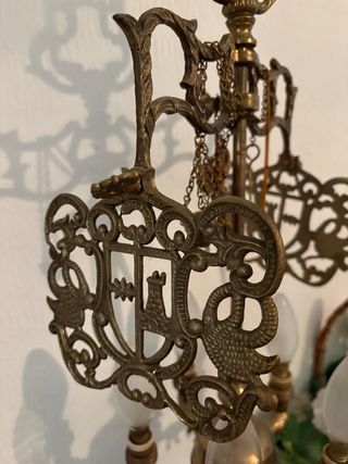 Velón. Lámpara de aceite antigua