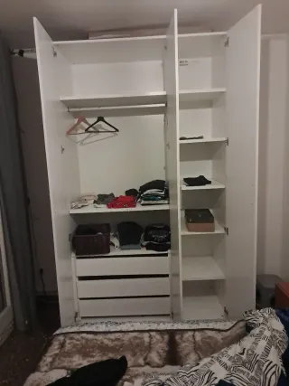Armario 3 puertas blanco madera