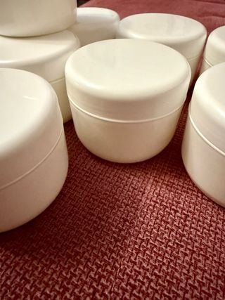 Set 10 Contenitori Bianchi Plastica