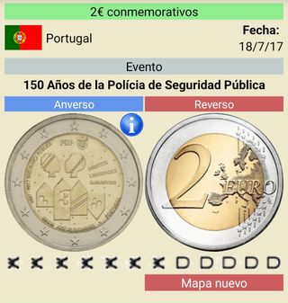 Monedas de 2 euros Portugal