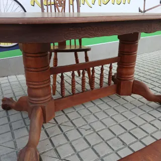 Mesa de madera rústica clasica ingles / colonial