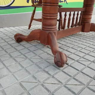 Mesa de madera rústica clasica ingles / colonial