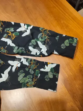 Blusa mujer T-S manga larga estampado Aves .