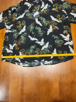 Blusa mujer T-S manga larga estampado Aves .