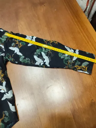 Blusa mujer T-S manga larga estampado Aves .