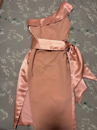 Vestido Teria Yabar Rosa Champán Talla XS