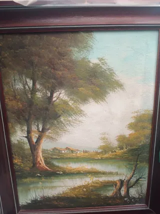 Pintura antigua paisaje