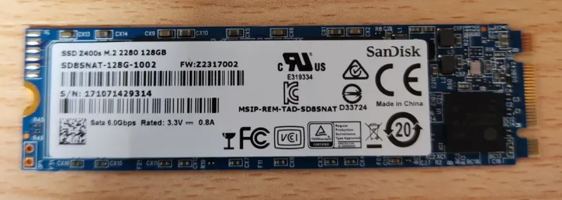SSD M.2 2280 128GB SanDisk Z400s SATA 6Gb/s afbeelding 2