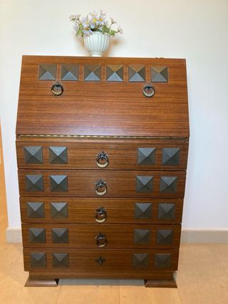 Mueble escritorio madera y metal