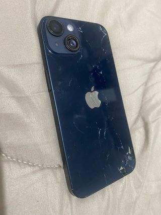 iPhone 14 azul para piezas