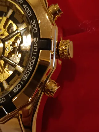 Reloj Forsining Automático Esqueleto Dorado