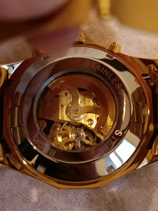 Reloj Forsining Automático Esqueleto Dorado