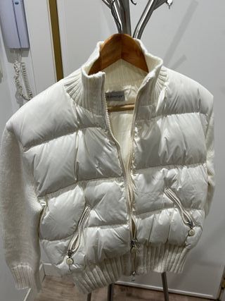 Chaqueta Moncler Blanca Plumas