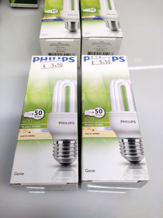 Lotto 12 Lampadine CFL Risparmio Energ. Philips