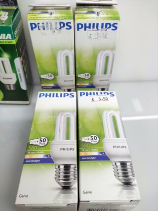 Lotto 12 Lampadine CFL Risparmio Energ. Philips