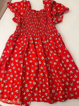 Vestito Zara bambina 6 anni rosso fiori