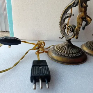 Coppia Lampade Vintage con Putti