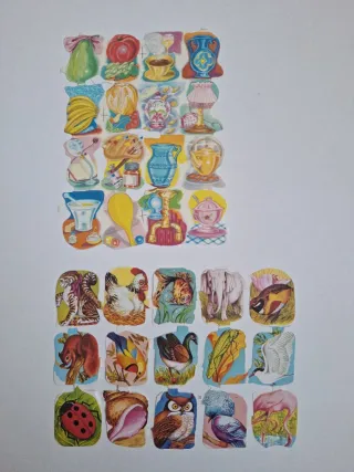 5 Láminas Cromos Vintage Colección