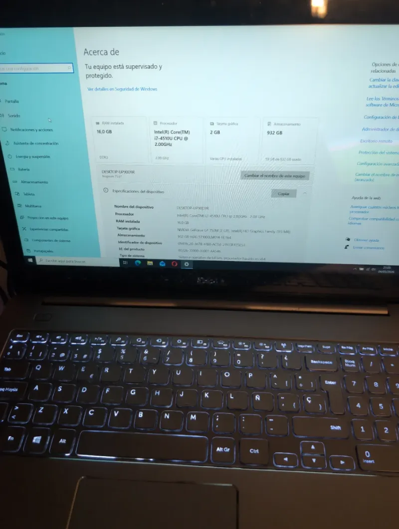 Dell Inspiron 7537 Portátil Plata/Negro afbeelding 9