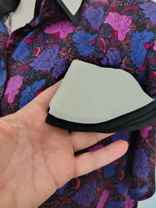 Blusa Vintage Floral 80s Talla XL