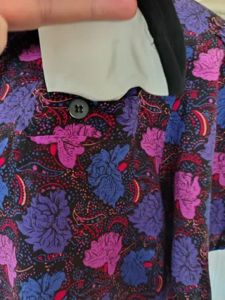 Blusa Vintage Floral 80s Talla XL