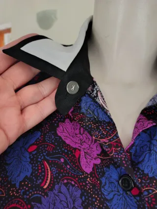 Blusa Vintage Floral 80s Talla XL