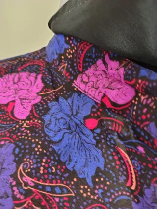 Blusa Vintage Floral 80s Talla XL