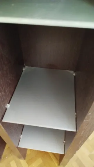 2 Estanterías Madera y Cristal