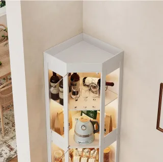 Vitrina Esquinera Cristal Iluminada