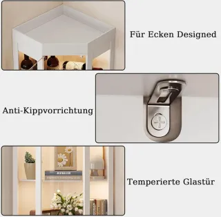 Vitrina Esquinera Cristal Iluminada