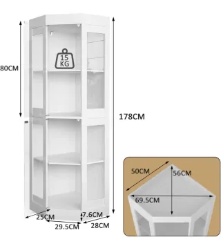 Vitrina Esquinera Cristal Iluminada