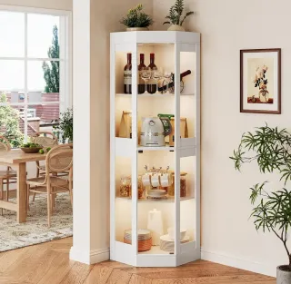 Vitrina Esquinera Cristal Iluminada