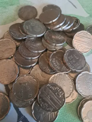 Lote de 40 monedas de 50 pesetas variada del Rey