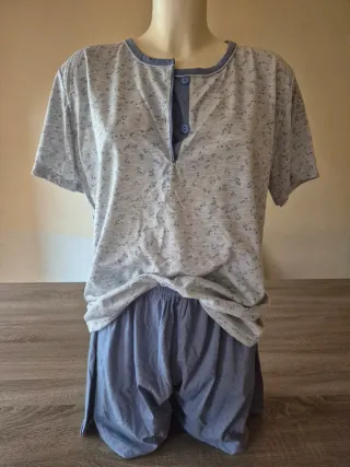 Pijama Verano Estampado Azul Talla XL