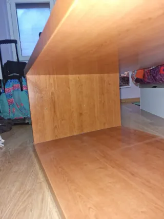 Mesa centro madera maciza con cristales