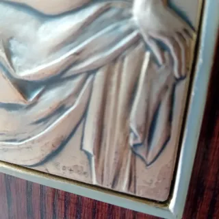 Scatola portagioie in legno con decoro