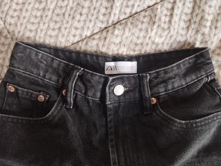 Pantaloncini Zara Denim Nero Taglia XS