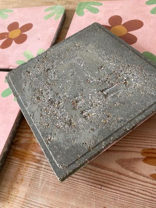 Conjunto 9 Baldosas Hidráulicas Flor Rosa