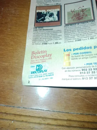 Boletín Discoplay Septiembre 2000