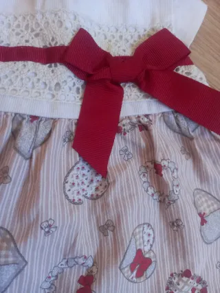 Conjunto bebé vestido y braguita