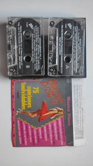 2 Casetes Música Disco Vol. 1 y 2