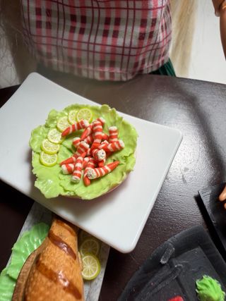 Comida Barbie Sylvanian Gambas