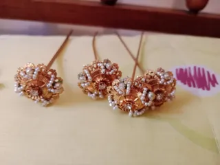 Aderezo Fallera joven Oro y Perlas antiguo